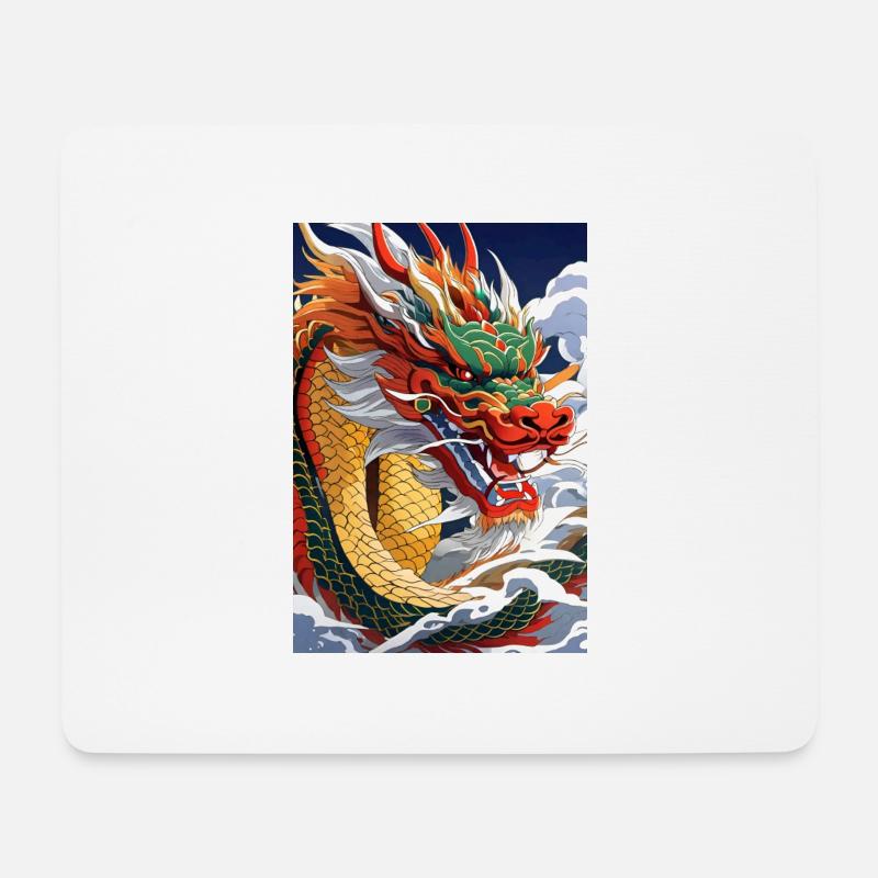 Jahr des Drachen VII - Mousepad (Querformat) - Weiß