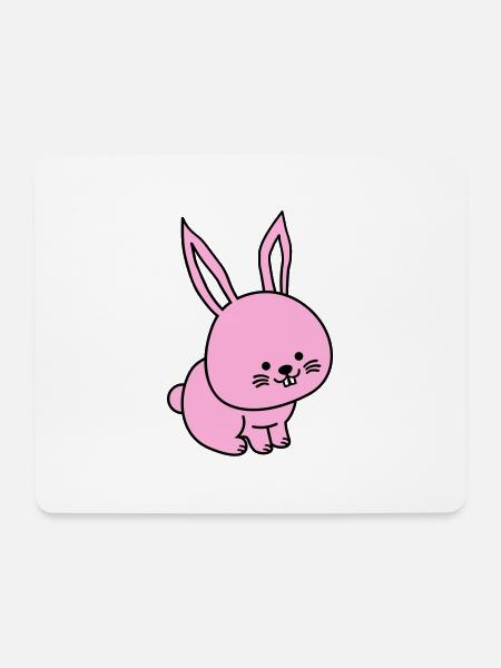 hase - Mousepad (Querformat) - Weiß