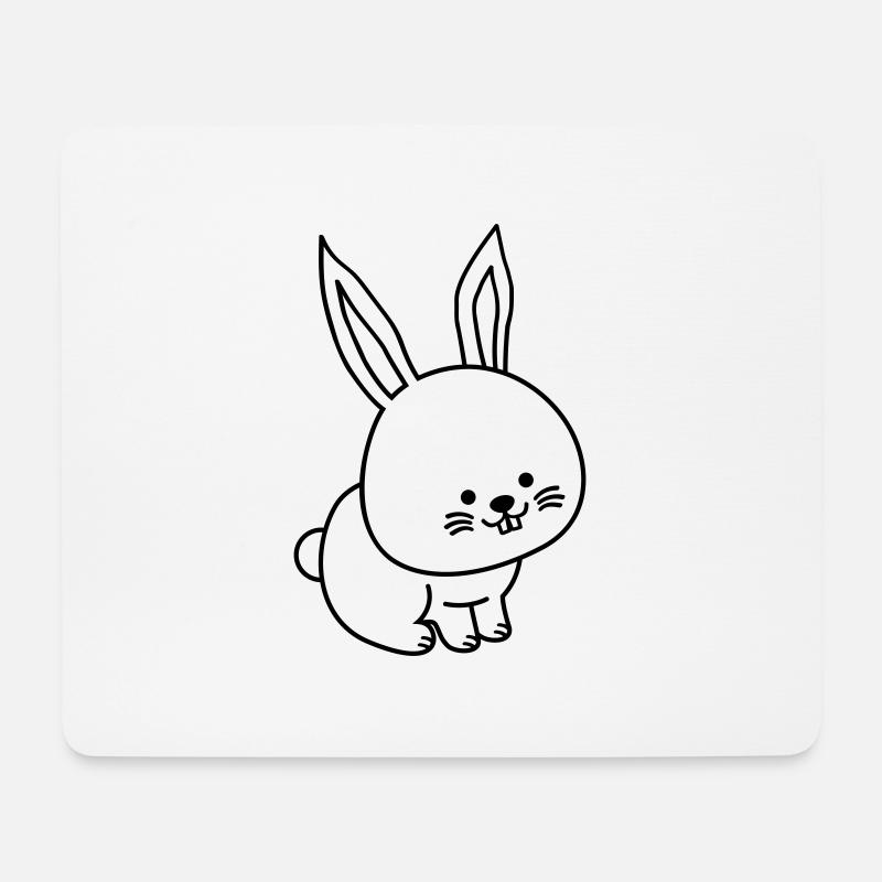 hase - Mousepad (Querformat) - Weiß