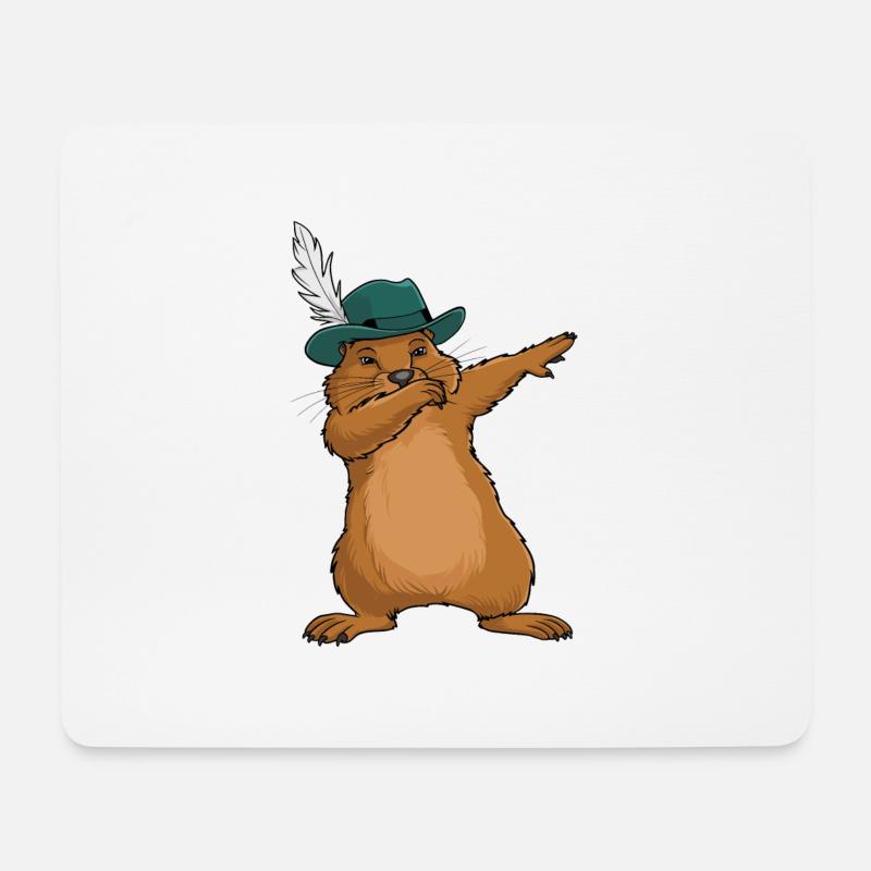 Murmeltier für einen Murmeltier Liebhaber - Mousepad (Querformat) - Weiß