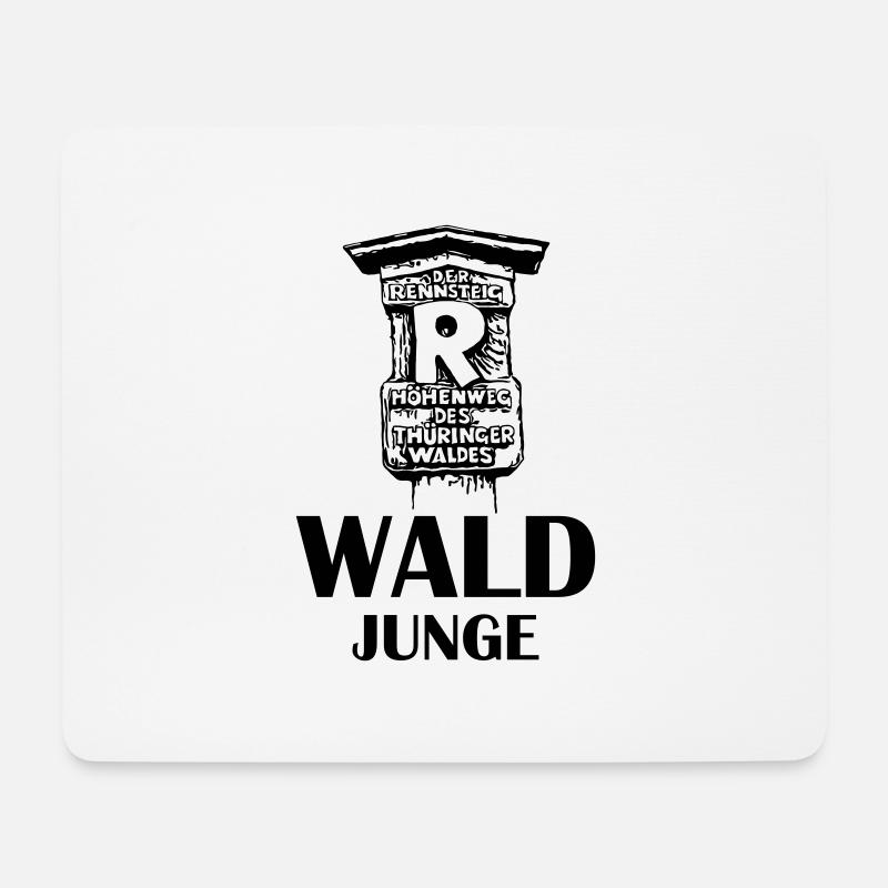 Wald Junge Rennsteig - Mousepad (Querformat) - Weiß