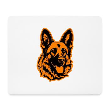 German Shepherd Dog Head - Mouse Pad (horizontal) - white - Front