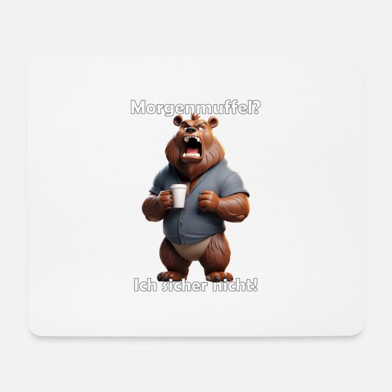 Morning grouch - Mouse Pad (horizontal) - white