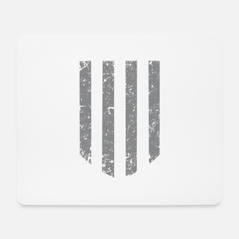 Streifen Hintergrund - Grau - Mousepad (Querformat) - Weiß