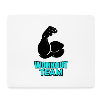 workout team 02 - Mousepad (Querformat) - Weiß - Vorne