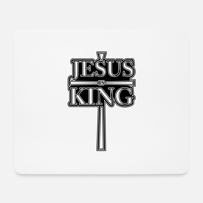 jesus is king 1 - Mousepad (Querformat) - Weiß
