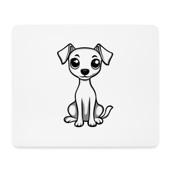Whippet Hund Comic Niedlich - Mousepad (Querformat) - Weiß - Vorne