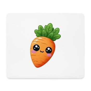 Kawaii Karotte - Mousepad (Querformat) - Weiß - Vorne