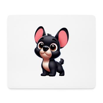 Französische Bulldogge - Mousepad (Querformat) - Weiß - Vorne
