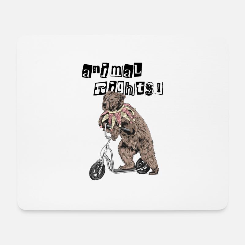 Animal Rights // Circus Bear - Mouse Pad (horizontal) - white