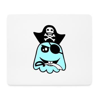 Pirate Ghost Funny Evil Ghost Halloween Fun - Mouse Pad (horizontal) - white - Front