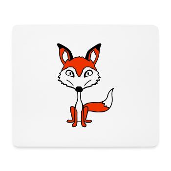 Renard Mauvais œil Dangereux Fou Animal sauvage - Tapis de souris (format paysage) - blanc - Devant