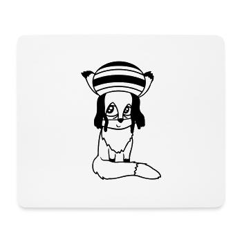 Fuchs Raggae Jamaika Hut Rasta Locken Chill Mütze - Mousepad (Querformat) - Weiß - Vorne