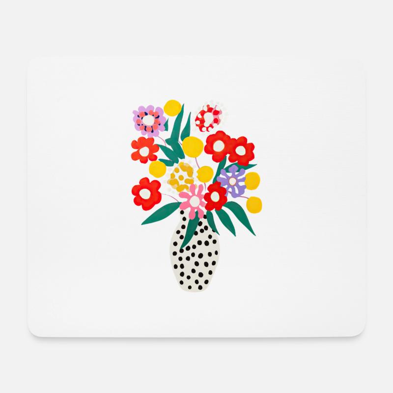 Flowers - Mousepad (Querformat) - Weiß