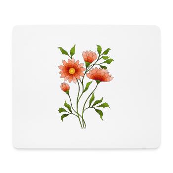 Flowers - Mouse Pad (horizontal) - white - Front