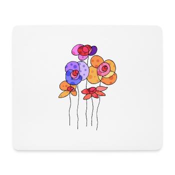 Blumen - Mousepad (Querformat) - Weiß - Vorne