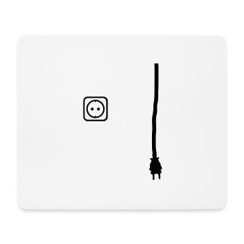 Stecker und Steckdose um Dinge unter Strom zu - Mousepad (Querformat) - Weiß - Vorne
