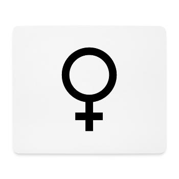 female symbol - Tapis de souris (format paysage) - blanc - Devant