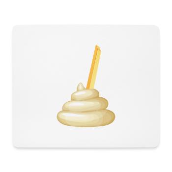 Mayo with fries - Mouse Pad (horizontal) - white - Front
