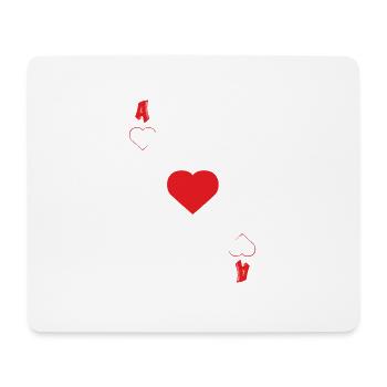 Ass Karte Herz Glück Liebe Geschenk Freude - Mousepad (Querformat) - Weiß - Vorne