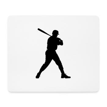 Icône de l’homme de baseball - Tapis de souris (format paysage) - blanc - Devant