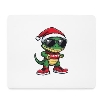 Lézard Gecko Noël Moche Noël - Tapis de souris (format paysage) - blanc - Devant