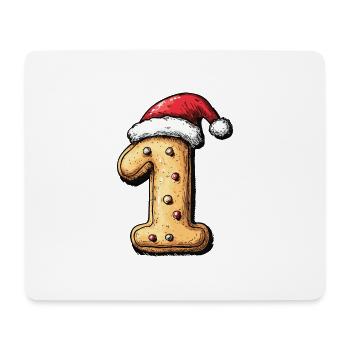 1 Numéro Noël - Tapis de souris (format paysage) - blanc - Devant
