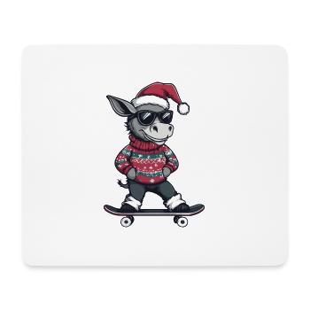 Esel Weihnachten Lustig - Mousepad (Querformat) - Weiß - Vorne