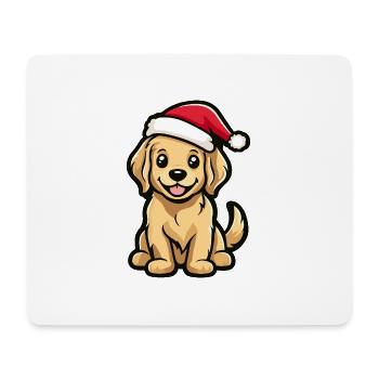 Golden Retriever Dog Christmas Cute Funny - Mouse Pad (horizontal) - white - Front