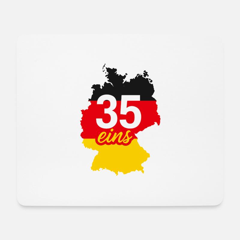 35 Jahre deutsche Einheit - Mousepad (Querformat) - Weiß