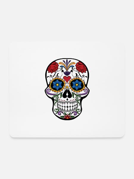 Skull - Mousepad (Querformat) - Weiß