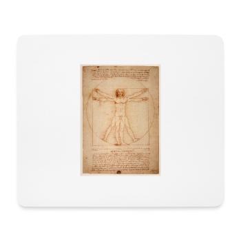 Leonardo da Vinci humain - Tapis de souris (format paysage) - blanc - Devant