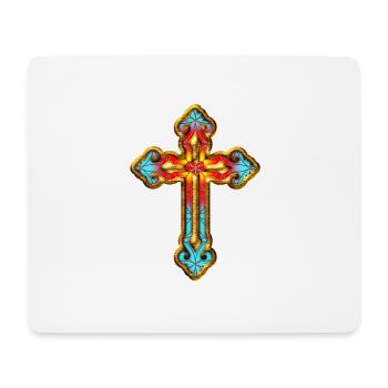 Croix chrétienne Christ Jésus église dieu religion - Tapis de souris (format paysage) - blanc - Devant