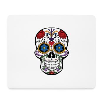 schöne Muster Schädel Totenkopf bunte Stil - Mousepad (Querformat) - Weiß - Vorne