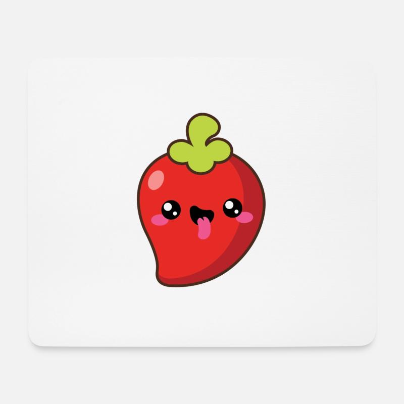 Niedliche Paprika - Mousepad (Querformat) - Weiß