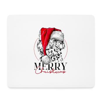 Santa MALTESER Joyeux Noël Chiens Chiens Wilsigns - Tapis de souris (format paysage) - blanc - Devant