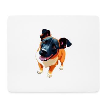 Schäfer Chiot Mixte Chien Super Mignon - Tapis de souris (format paysage) - blanc - Devant
