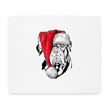Santa Bordeauxdogge Weihnachten Hunde Wilsigns - Mousepad (Querformat) - Weiß - Vorne