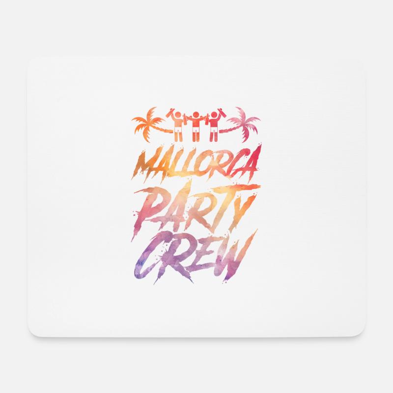 Mallorca Party Crew Bunt - Mousepad (Querformat) - Weiß