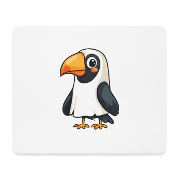 Toucan oiseau Halloween Drôle fantôme - Tapis de souris (format paysage) - blanc - Devant