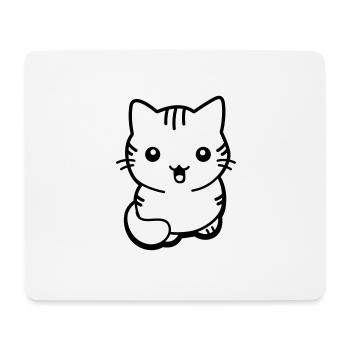 Kitten kawaii - Mouse Pad (horizontal) - white - Front