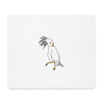 Cagou or Crested Kagou from New Caledonia - Mouse Pad (horizontal) - white - Front