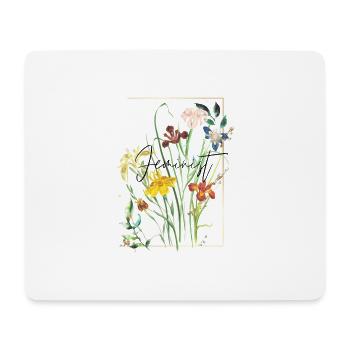Féministe - Tapis de souris (format paysage) - blanc - Devant