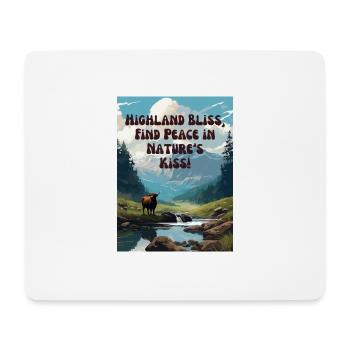 Highland Bliss: Embrace Serenity with Nature’s Kis - Mousepad (Querformat) - Weiß - Vorne