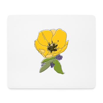 Tulpe mit Veilchen - Mousepad (Querformat) - Weiß - Vorne