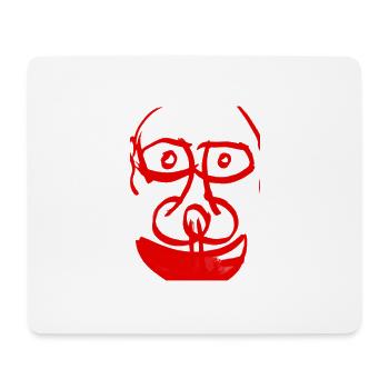 Le visage rouge abstrait - das abstrakte Rote Gesicht - Tapis de souris (format paysage) - blanc - Devant