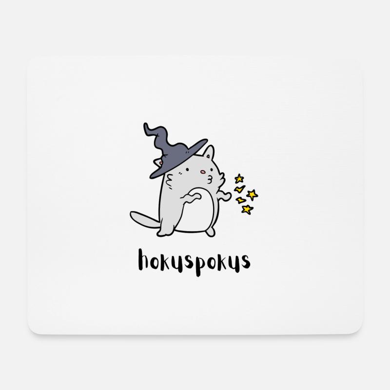 Katze Zauber Hokuspokus Zauberkatze - Mousepad (Querformat) - Weiß