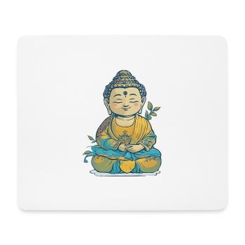 Bouddha petit - Tapis de souris (format paysage) - blanc - Devant