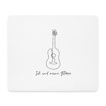 Ich und meine Gitarre - Mousepad (Querformat) - Weiß - Vorne