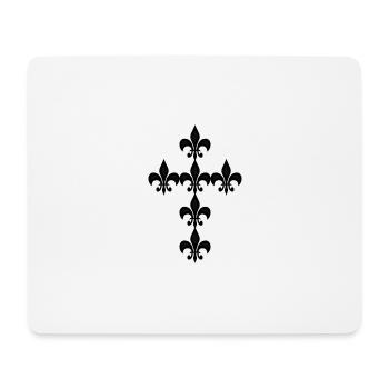 lily cross - Mouse Pad (horizontal) - white - Front